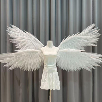 White four-wing motorized angel wings in two layers